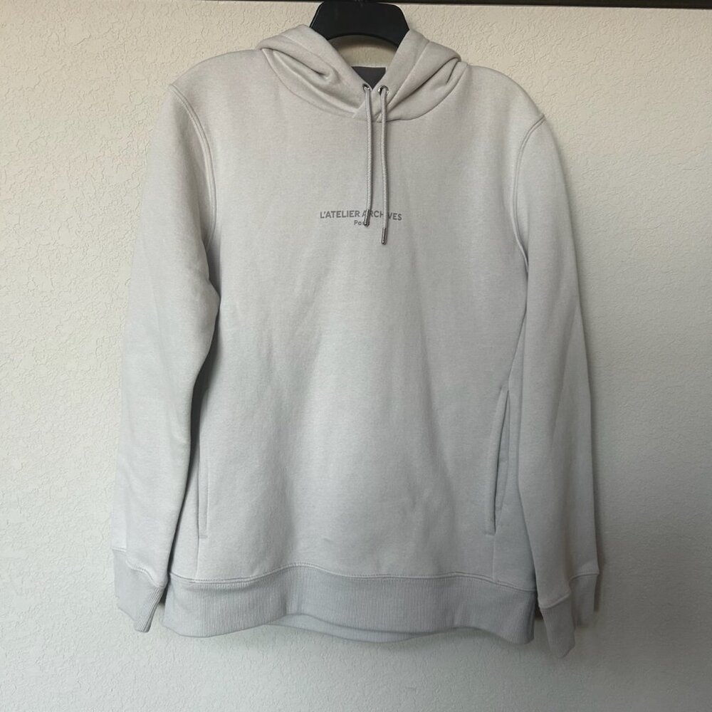 NWOT H&M Men's L'atelier Archives Hoodie, Beige, size S - Picture 11 of 11